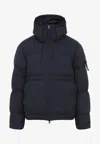 Stone Island Down Parka In Cordura Ripstop Matt Nylon In Black