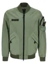 Stone Island 3l Tc Membrane Bomber Jacket In Verde