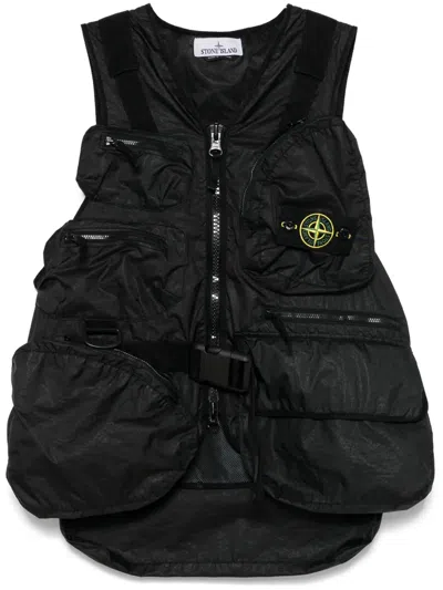 Stone Island Membrana 3l Tc Gilet In Black