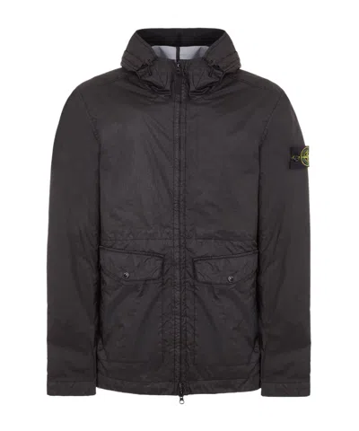 Stone Island Lightweight Jacket Black Polyamide In Noir