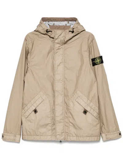 Stone Island Membrana 3l Tc Jacket In Braun