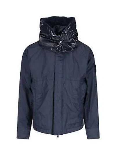 Pre-owned Stone Island Membrane 3l Tc Hooded Jacket In Blue