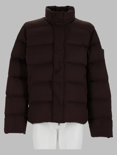 Stone Island Men's 100% Virgin Wool Sports Jacket Sleeve In Brown