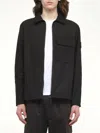 Stone Island Zipper Jacket With Chest Pocket In Black