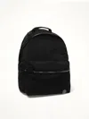 Stone Island Adjustable Strap Logo Backpack With Multiple Pockets In Black