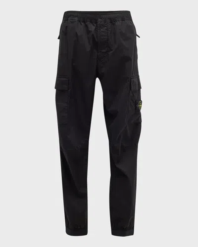 Stone Island Men & Apos;s Stretch Cotton Cargo Pants In Black