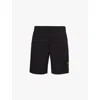 Stone Island Navy Stretch Cotton Tela Paracadute Shorts In Black