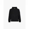 Stone Island Mens Black Brand-patch Relaxed-fit Cotton-jersey Hoody