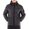 Stone Island Men's Black Loom Woven Chambers Recycled Nylon Down Jacket In Black