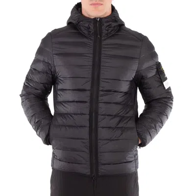 Stone Island Men's Black Loom Woven Chambers Recycled Nylon Down Jacket
