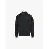 Stone Island Mens Black Old Effect Brand-patch Relaxed-fit Cotton-jersey Hoody In Black