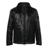 Stone Island Compass-badge Coated Lightweight Jacket In Black