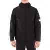 Stone Island Men's Black Shell-r_e. Dye Hooded Blouson In Black