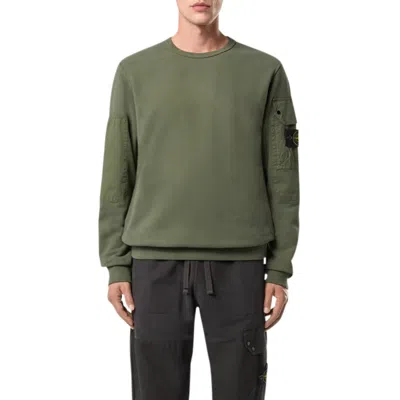 Stone Island Men's Brushed Cotton Compass Sweatshirt In Green