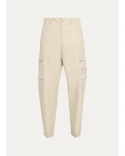Stone Island Men's Canvas Cargo Pants In Neutral