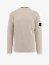 Stone Island Men Certified Virgin Wool And Cotton Sweater In Neutral