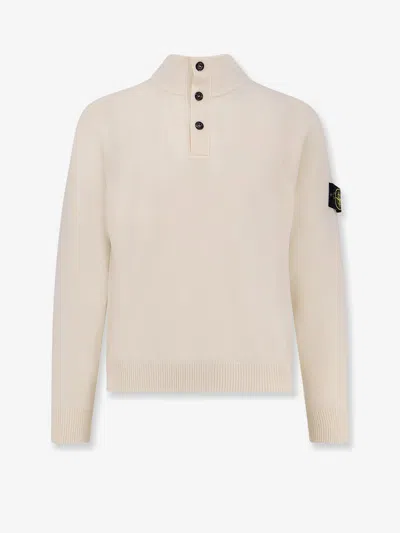 Stone Island Certified Virgin Wool Blend Sweater In Neutral