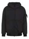 Stone Island Padded Jacket With Drip-proof And Wind-resistant In Black