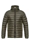 Stone Island Compass Badge Puffer Jacket In Miltagreen