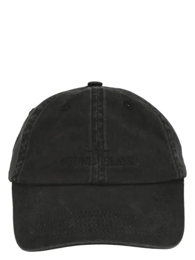 Stone Island Men's Baseball Cap In Black