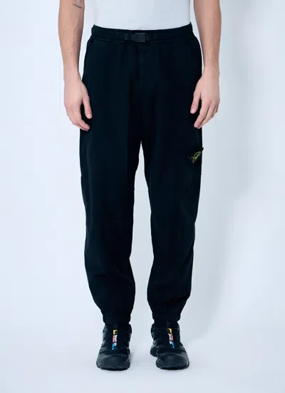 Stone Island Men Compass Patch Cargo Pants In Black