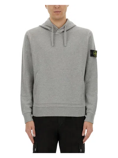 STONE ISLAND MEN'S COMPASS PATCH DRAWSTRING HOODIE