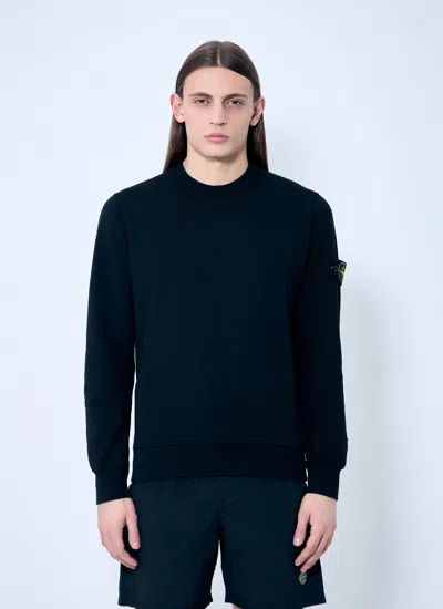 Stone Island Men Compass Patch Sweatshirt In Black