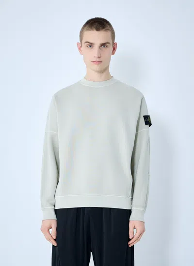 Stone Island Men Compass Patch Sweatshirt In Cream