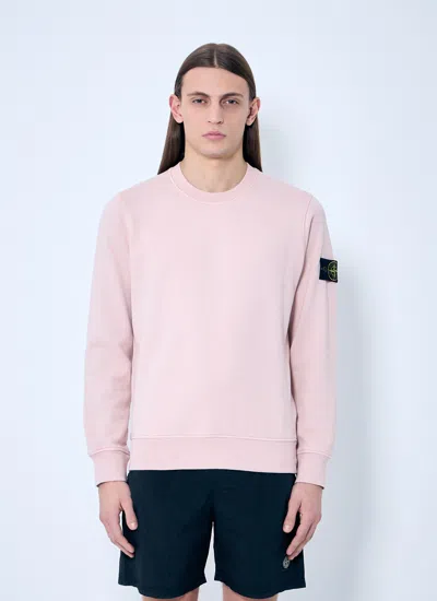 Stone Island Men Compass Patch Sweatshirt In Pink