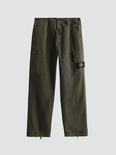 Stone Island Men's Cotton Cargo Pants In Blue