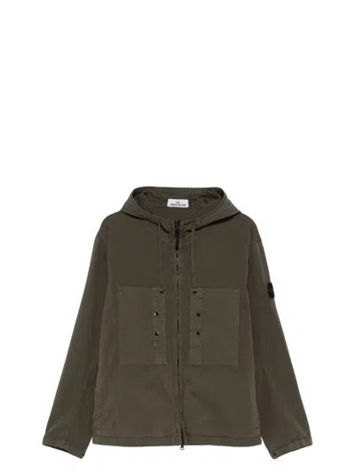 STONE ISLAND MEN'S COTTON ELASTANE COATS