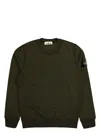 Stone Island Green Cotton Crewneck Sweatshirt In Green