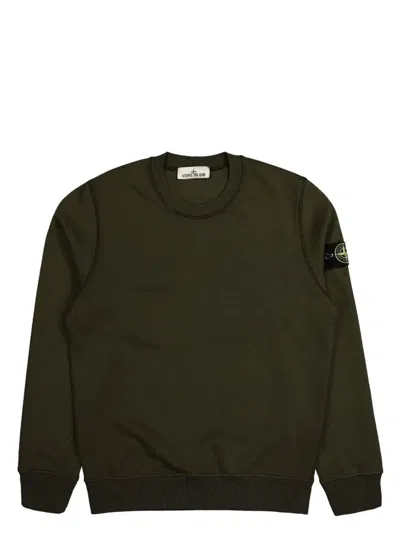 STONE ISLAND MEN'S COTTON FLEECE CREWNECK SWEATSHIRT