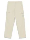 Stone Island Linen Trousers In Beige