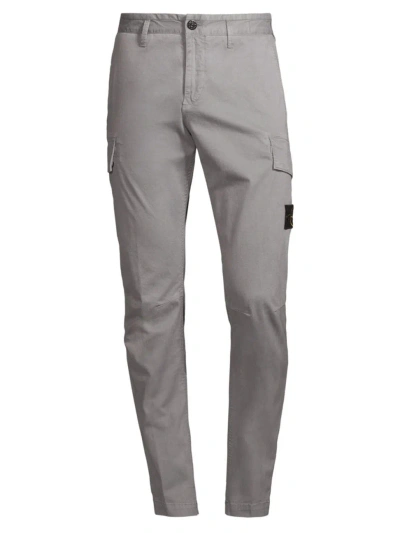 Stone Island Men's Cotton Skinny Cargo Trousers In Dust