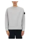 Stone Island Organic Cotton Sweatshirt In Gray