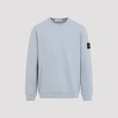 Stone Island Men's Cotton Sweatshirt With Stretch In Blue