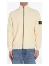 Stone Island Zip-up Sweatshirt In Ivory