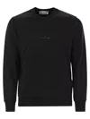 Stone Island 6100665 Cotton Fleece In Black
