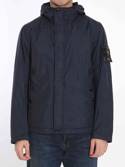 Stone Island Men Crinkle Reps R-ny Jacket In Blue
