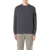 Stone Island Organic Cotton Fleece Sweatshirt In Lead Grey