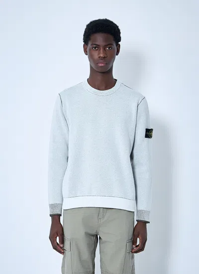 Stone Island Men Double Face Sweater In Blue