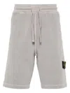 Stone Island Felpa Bermuda Shorts In Dust
