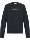 Stone Island Logo-print Cotton Sweatshirt In Navyblue