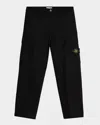 Stone Island Compass-badge Cargo Pants In Black