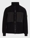 Stone Island Teddy-effect Jacket In Black