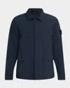 Stone Island Men's Ghost Nylon Field Jacket In Blue