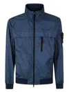 Stone Island Compass-badge Crinkled Windbreaker In Darkblue