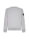 Stone Island Men Grey Cotton Crewneck Sweatshirt In Gray