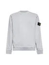 Stone Island Crewneck Sweatshirt With Raised Seams In Gray